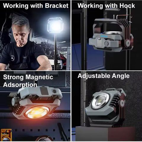 Olmecs Portable Led Camping Tent Light Rechargeable Searchlight Out