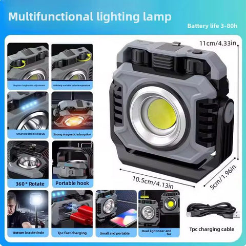 Olmecs Portable Led Camping Tent Light Rechargeable Searchlight Out