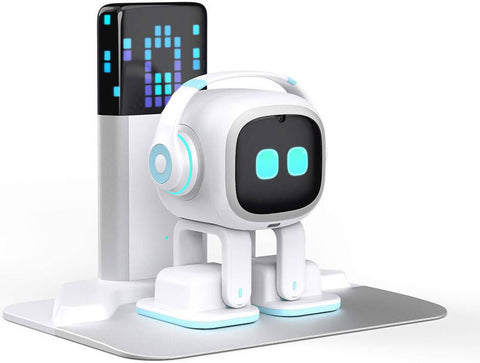 EMO Go Home – White Color | Smart AI Desktop Pet Robot with Charging Home Station