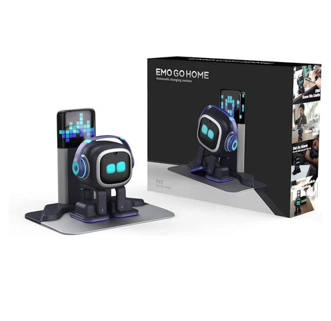 EMO Go Home – White Color | Smart AI Desktop Pet Robot with Charging Home Station
