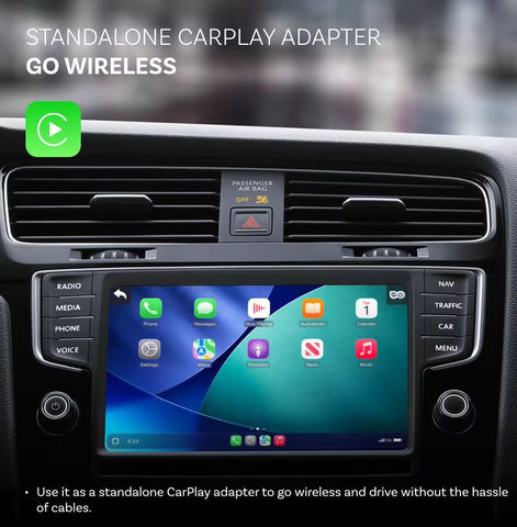 Cabin Care Car Adapter with Baby Car Camera, Wireless CarPlay Display