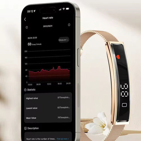 Smart Bracelet Couples Step Counter Heart Rate Health Monitor Waterproof Sports Wristband with Dual Strap