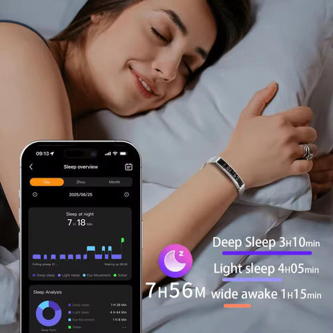 Smart Bracelet Couples Step Counter Heart Rate Health Monitor Waterproof Sports Wristband with Dual Strap