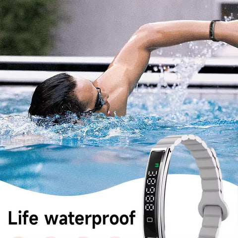 Smart Bracelet Couples Step Counter Heart Rate Health Monitor Waterproof Sports Wristband with Dual Strap