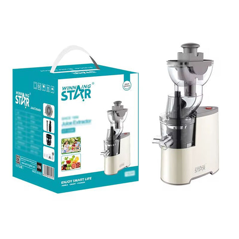 Winning Star Citrus Juicer, 300ml, Automatic Suction, Anti-Backflow Mechanism, Double Locking System, 150W, Beige.