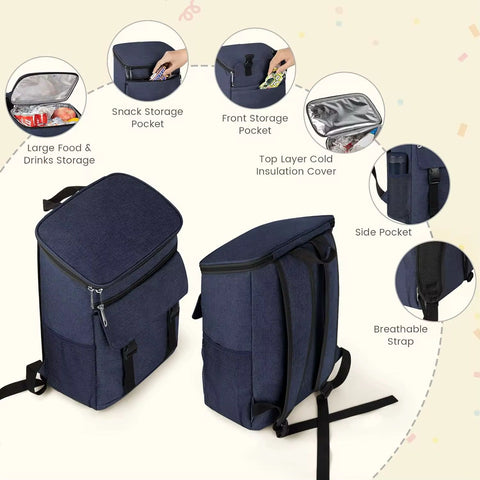 Large Waterproof Insulated Cooler Backpack for Men & Women