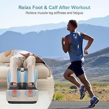 COMFIER 2-in-1 shiatsu Foot Massager Machine & Foot Rest, Foot and Calf with APP Control