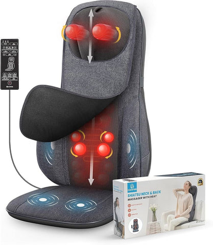 COMFIER Massager Chair with Heat Shiatsu Neck Back Massager Portable