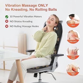 COMFIER Massager Chair with Heat Shiatsu Neck Back Massager Portable