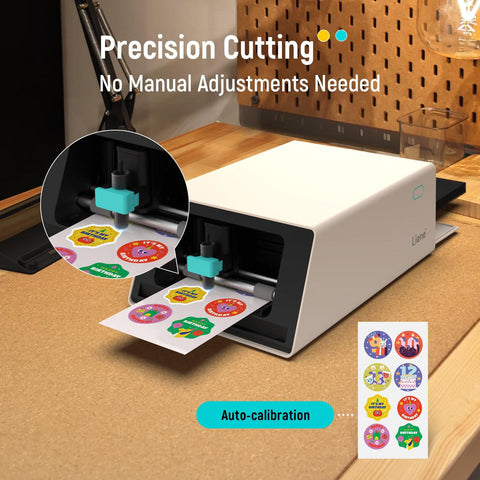 Liene PixCut S1 All-in-One Photo Printer, Sticker Printer and Cutting Machine Sticker Cutter | W/Ink Cartridge | 72 Sheets