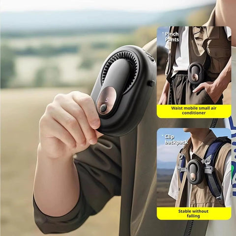 4-Speed Hanging Waist & Neck Fan with Digital Display