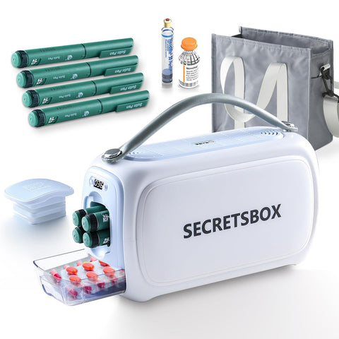 Secretsbox Medicine Cooler Box for Travel Mini Fridge with 20000mAh Battery