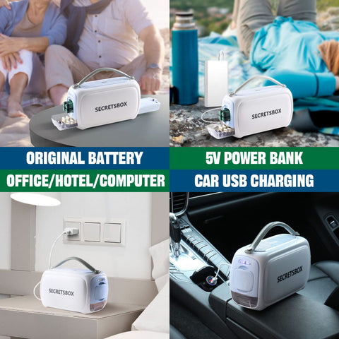 Secretsbox Medicine Cooler Box for Travel Mini Fridge with 20000mAh Battery