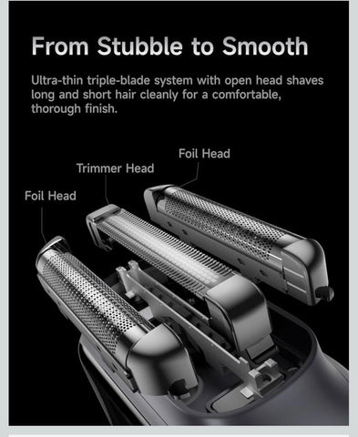 Laifen P3 Pro Men's Electric Shaver with High Speed Motors, 12,000 Cuts/Min. x 2,
