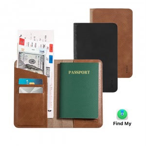 Idmix Air Passport (Air 02) | Smart Location Passport & Card Bag with Apple Find My Support
