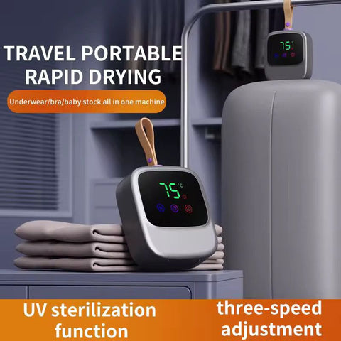 Compact Electric Clothes Dryer Machine, Lightweight Travel Clothes Dryer with 3 Timer Setting