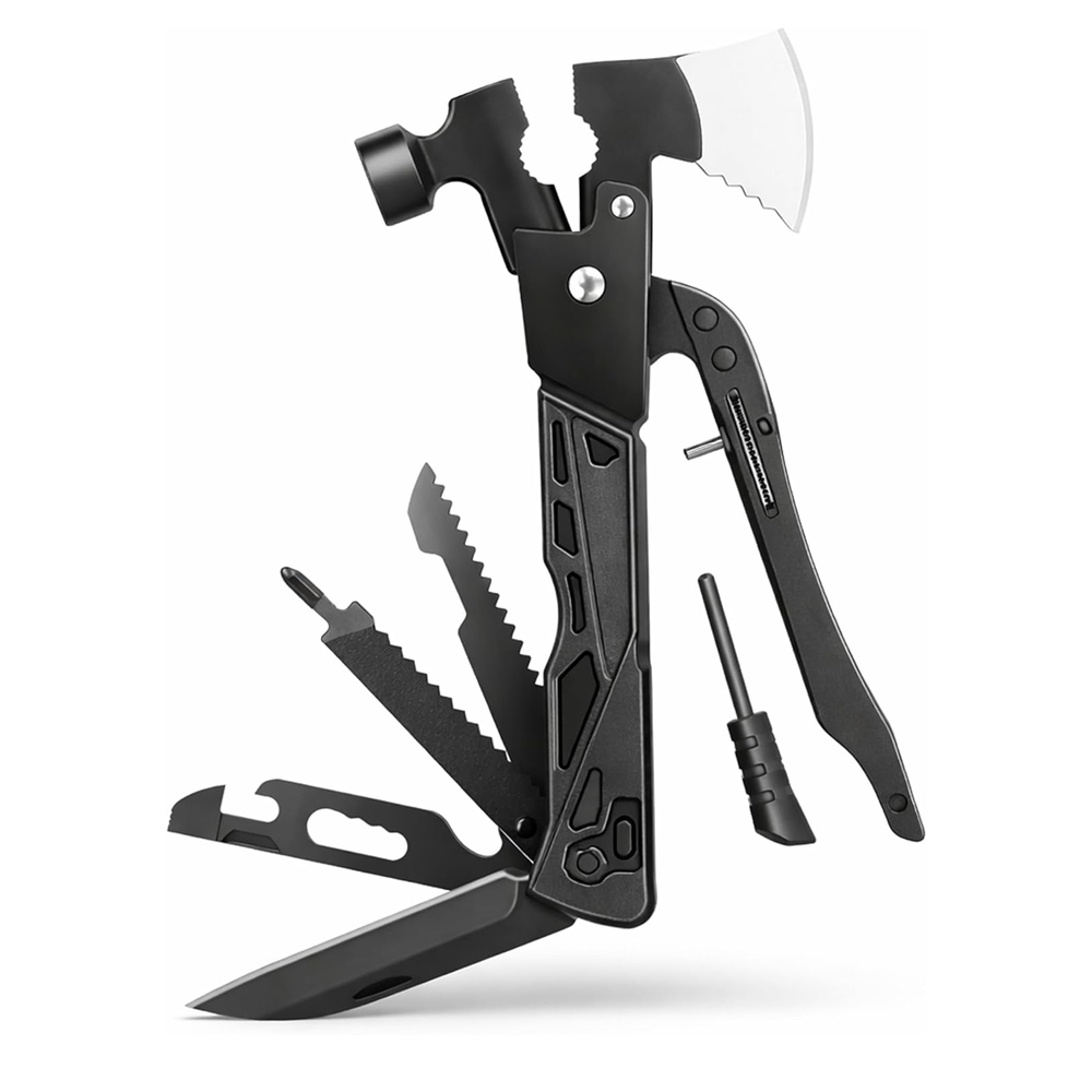 Stainless Steel Multi Tool Pliers – Heavy Duty Multitool with Knife, Saw, Screwdrivers & Wire Cutter - Survival Tool for Camping Tool-5