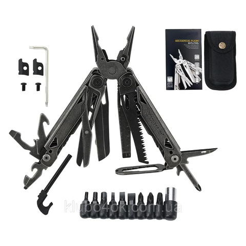Stainless Steel Multi Tool Pliers – Heavy Duty Multitool with Knife, Saw, Screwdrivers & Wire Cutter - Survival Tool for Camping Tool-4