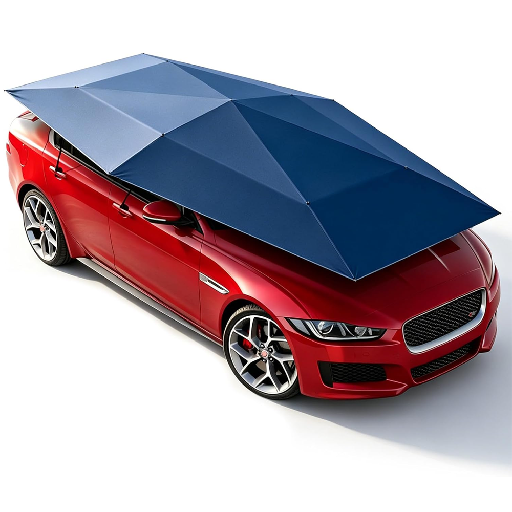 Fully Automatic Car Umbrella for Roof with Remote, 4.2m/4.8m/5.2m Universal Car Tent with Bracket