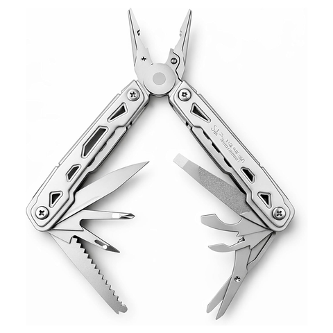Stainless Steel Multi Tool Pliers – Heavy Duty Multitool with Knife, Saw, Screwdrivers & Wire Cutter - Survival Tool for Camping Tool-1