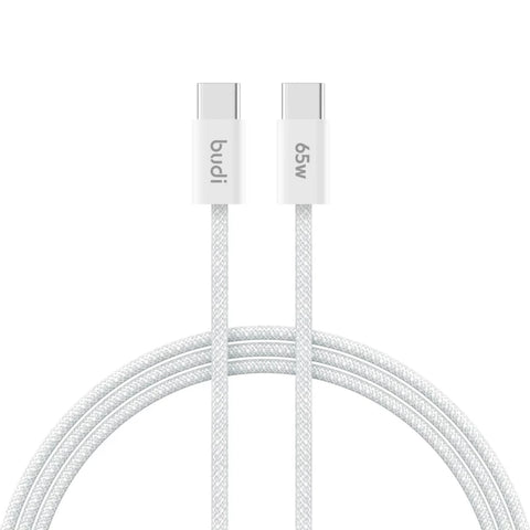 Budi Type-C to Type-C 1 Meter 65W Fast Charging Braided Cable