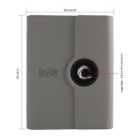 Executive Hi-Tech Portfolio Power Bank With Wireless Charging Technology