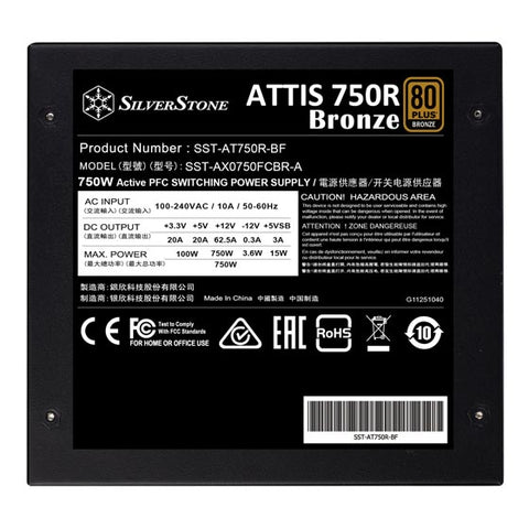 ATTIS 750R Bronze 80 PLUS Bronze 750W ATX 3.1 ATX Power Supply