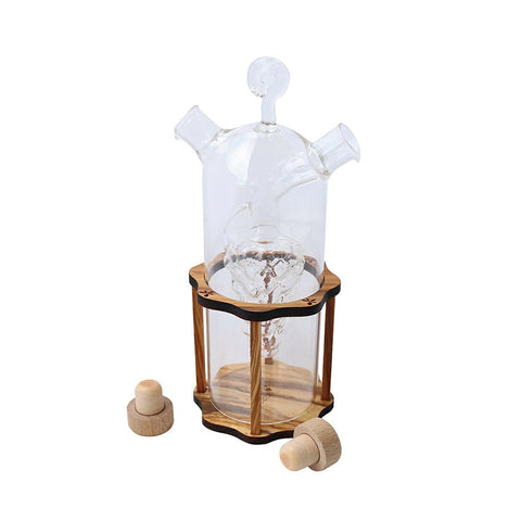 Arte in Olivo Grape Oil and Vinegar Cruet with Stand