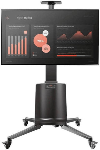 Motorized Versatile Professional Mobile Cart for Extra Large TV Smart Board and Video Conference Room Solution