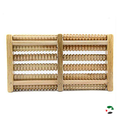 Olmecs Acupressure Wooden Foot Massager Roller (6 Rollers)