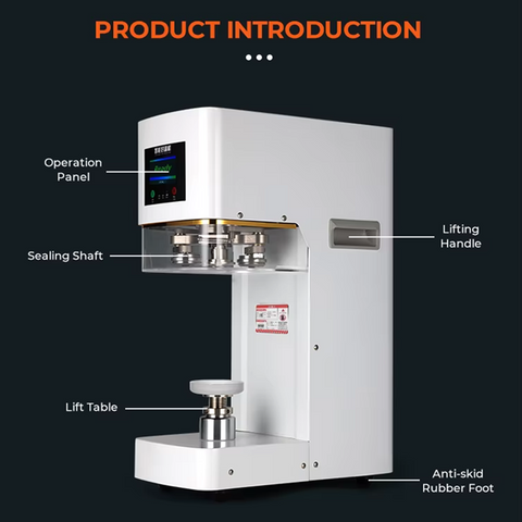 Soda Can Sealing Machine Automatic Tin Can Sealer with cup holder for Bubble Tea, Juice, Falooda,