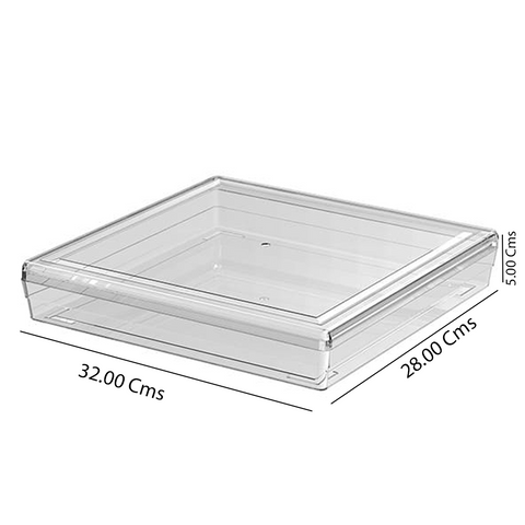 Willow Crystal Square Box For Cookies or Sweets with Lid 60Pc/ CTN (2Kg) 32x28x5 Cms