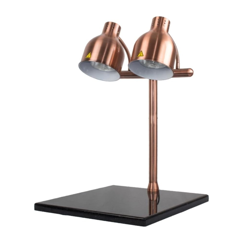 Olmecs Double Food Heat Lamp Warmer, Buffet Warming Table Lamp with Cutting Board