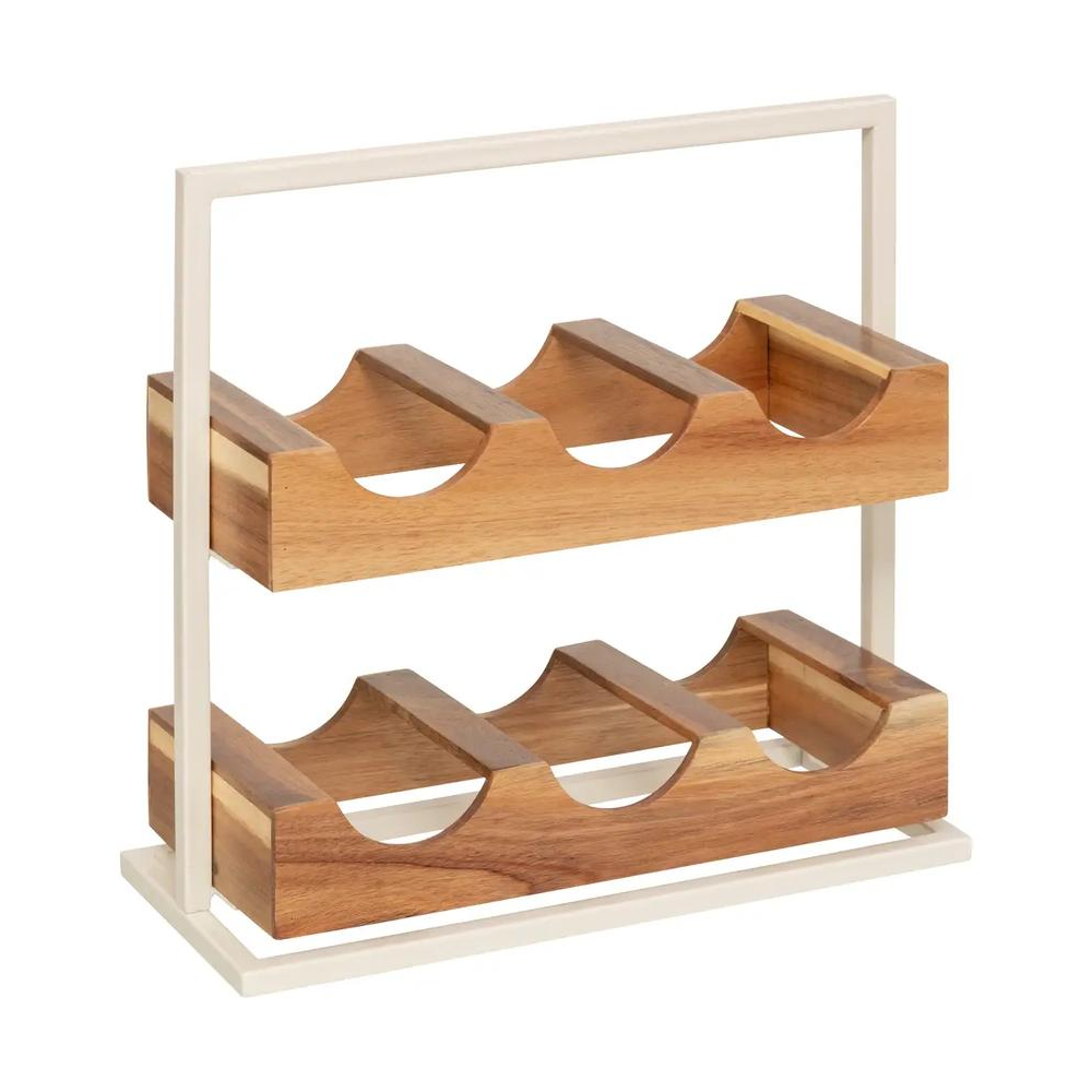 5Five Acacia 2-Tier Bottle Rack (36 x 15 x 35 cm)