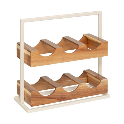5Five Acacia 2-Tier Bottle Rack (36 x 15 x 35 cm)