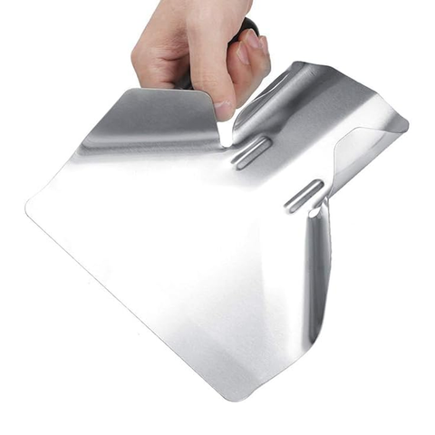 Chips Scoop, Stainless Steel Desserts Scooper Portable Popcorn Bagger Multi-Functional Thicken French Fry Bagger Scoop