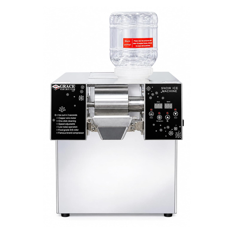GRACE Commercial Bingsu Snowflakes Ice Machine, 200kg/24H Capacity, 1200W Snow Ice Shaver