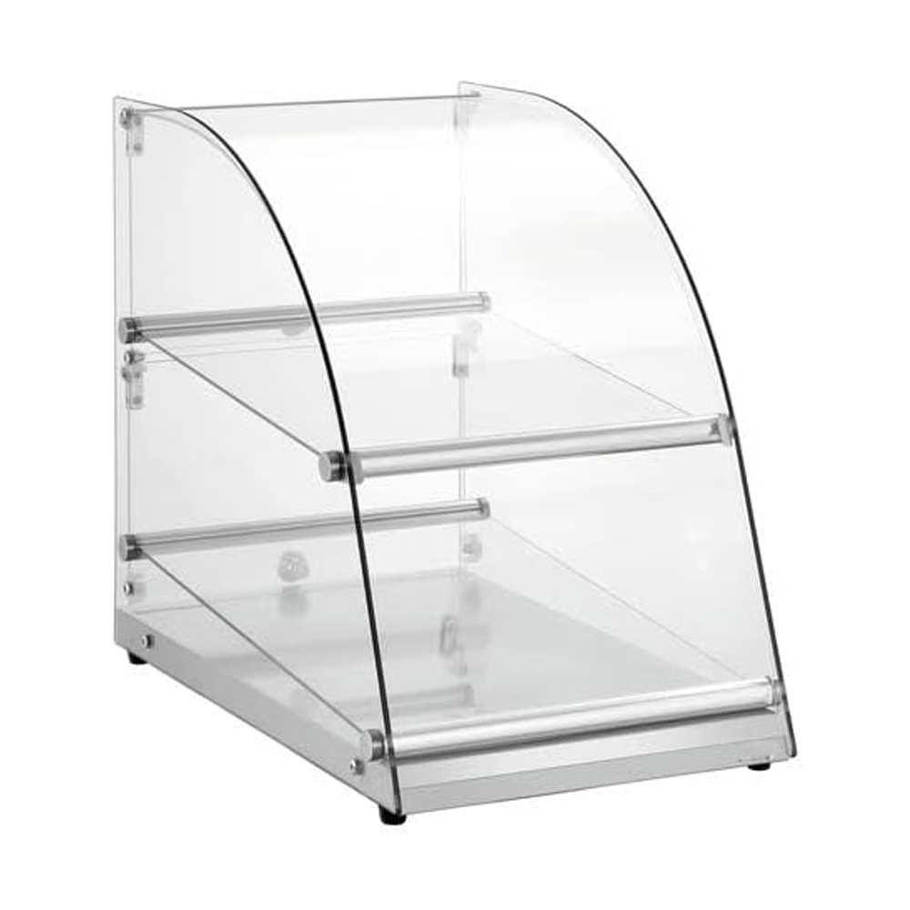 Olmecs Curve Glass Buffet Cabinet Neutral Display Showcase