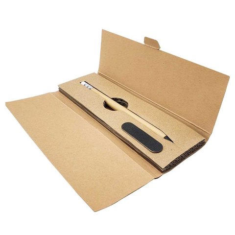 Olmecs Bamboo Inkless Pen with Eraser, Writes in Black (25Pc Pack)