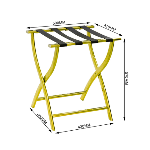 Olmecs Luggage Stand Folding Rack Stainless Steel Portable for Hotel use