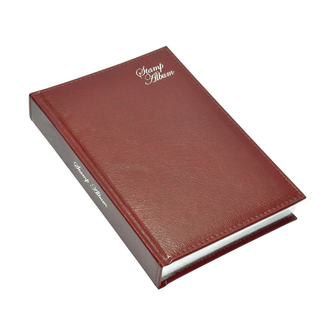Willow Stamp Album Bonded Leather 16-Sheets 173x250mm, Maroon