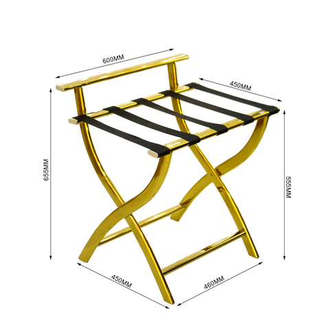 Olmecs Luggage Stand Folding Luggage Rack Stainless Steel Luggage Rack (GR-S-Y1, 50x41x57CM)