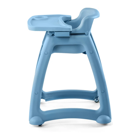 Olmecs Baby Chair with Wheels For Restaurant Base (Blue)