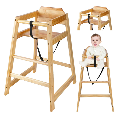 Olmecs Wooden High Chair for Toddlers / Baby Dining Chair
