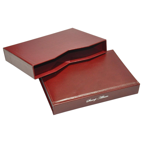 Willow Stamp Album Bonded Leather 16-Sheets 173x250mm, Maroon
