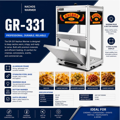 Olmecs Commercial Nachos Warmer 395 * 320 * 575 Millimeter