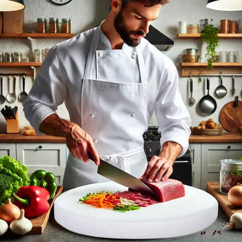 Olmecs Commercial Heavy Duty Cutting Meat Chopping Board, BPA Free, Kitchen Non Slip Thickened Chopping Board (45 X 5 CM)