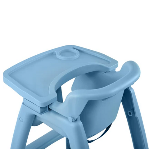 Olmecs Baby Chair with Wheels For Restaurant Base (Blue)