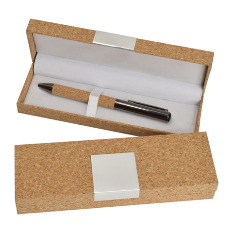 Olmecs AMP 69-1 Metal & Cork Pen for Corporate Gifting with Gift Box (6Pc Pack)