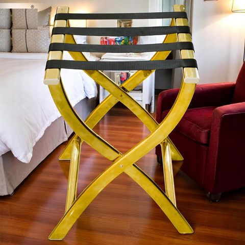 Olmecs Luggage Stand Folding Rack Stainless Steel Portable for Hotel use